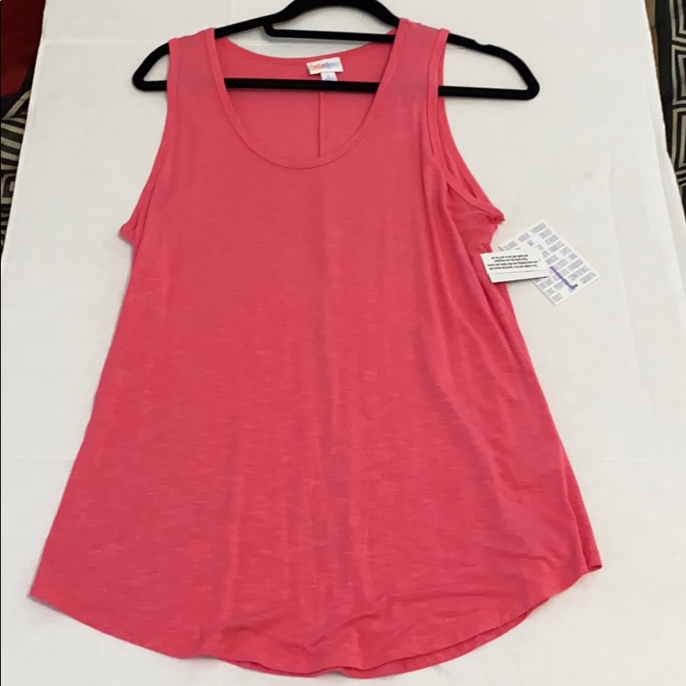 Pink Lularoe tank size large